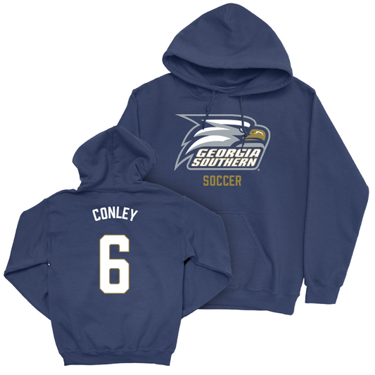 Georgia Southern Women's Soccer Navy Staple Hoodie - Brianna Conley Youth Small