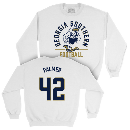 Georgia Southern Football White Classic Crew - Branden Palmer Youth Small