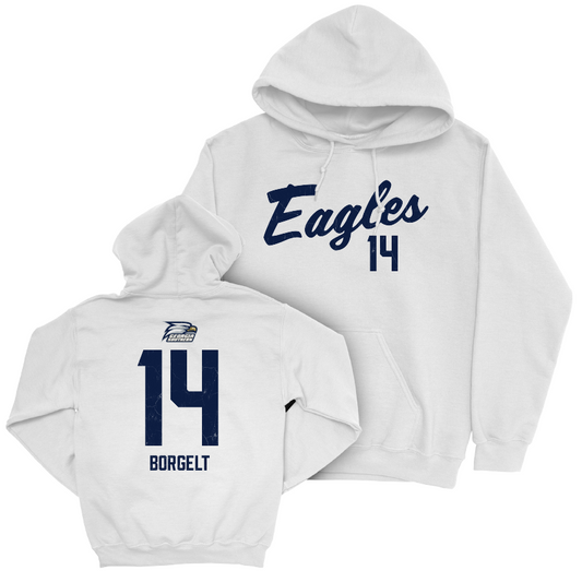 Georgia Southern Women's Soccer White Script Hoodie - Carley Borgelt Youth Small