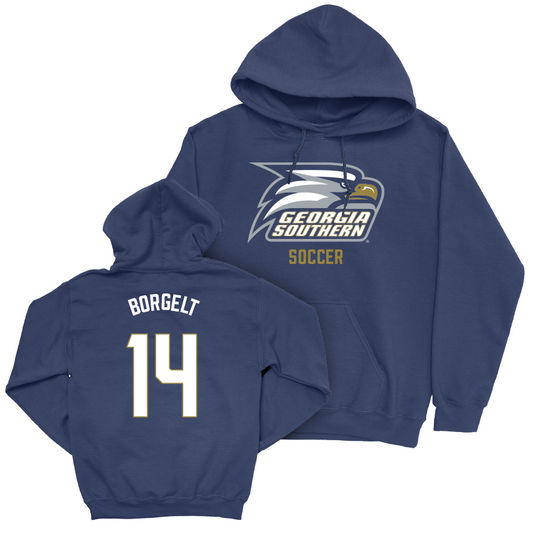 Georgia Southern Women's Soccer Navy Staple Hoodie - Carley Borgelt Youth Small