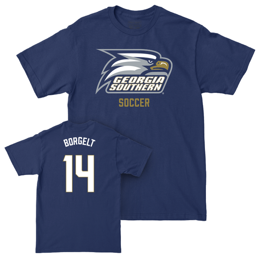 Georgia Southern Women's Soccer Navy Staple Tee - Carley Borgelt Youth Small
