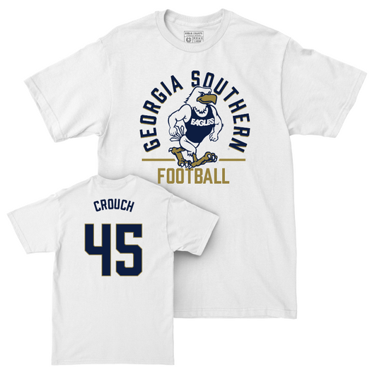 Georgia Southern Football White Classic Comfort Colors Tee - Chris Crouch Youth Small