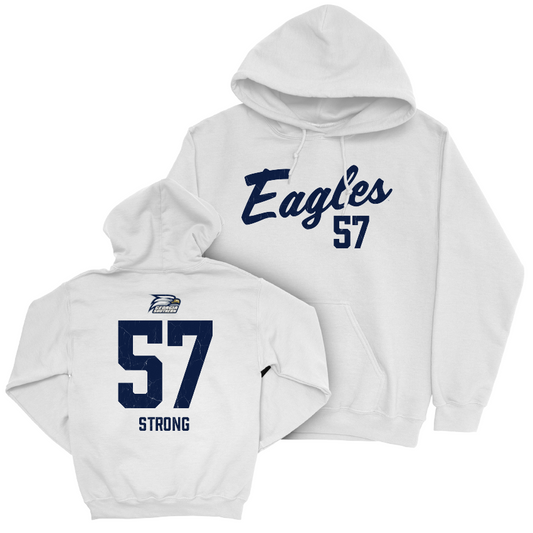 Georgia Southern Football White Script Hoodie - Chandler Strong Youth Small