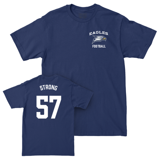 Georgia Southern Football Navy Logo Tee - Chandler Strong Youth Small