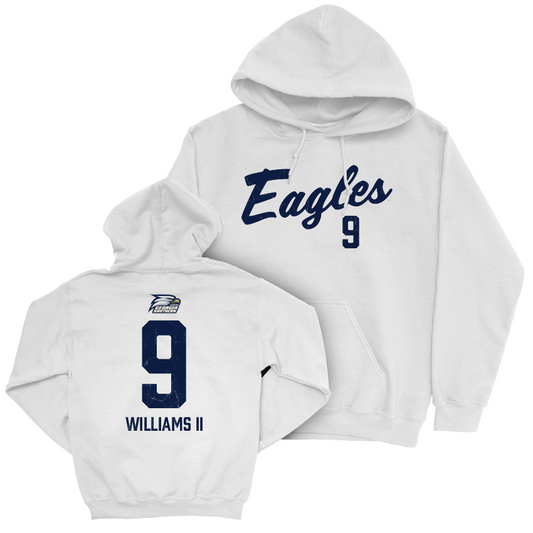 Georgia Southern Football White Script Hoodie - Dexter Williams II Youth Small