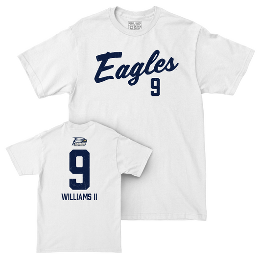 Georgia Southern Football White Script Comfort Colors Tee - Dexter Williams II Youth Small