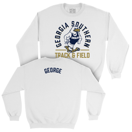 Georgia Southern Women's Track & Field White Classic Crew - Emani George Youth Small