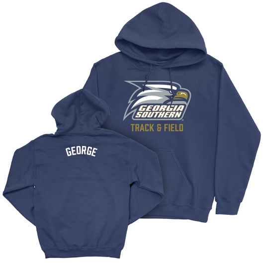 Georgia Southern Women's Track & Field Navy Staple Hoodie - Emani George Youth Small