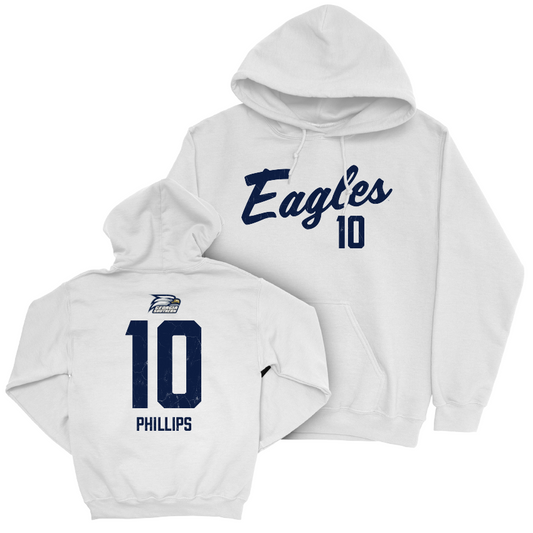 Georgia Southern Women's Soccer White Script Hoodie - Faith Phillips Youth Small