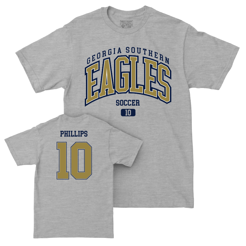 Georgia Southern Women's Soccer Sport Grey Arch Tee - Faith Phillips Youth Small