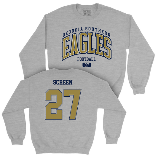 Georgia Southern Football Sport Grey Arch Crew - Isaiah Screen Youth Small
