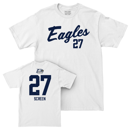 Georgia Southern Football White Script Comfort Colors Tee - Isaiah Screen Youth Small
