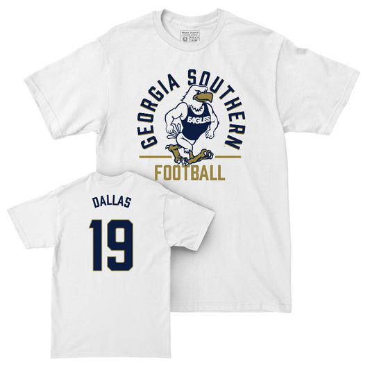 Georgia Southern Football White Classic Comfort Colors Tee - Josh Dallas Youth Small