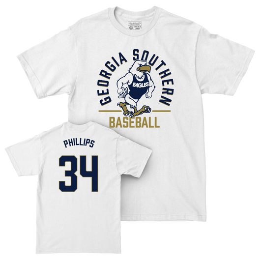 Georgia Southern Baseball White Classic Comfort Colors Tee - Jacob Phillips Youth Small