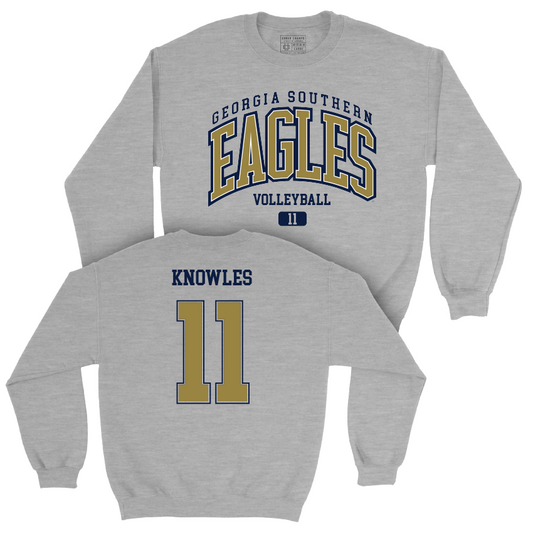Georgia Southern Women's Volleyball Sport Grey Arch Crew - Kayla Knowles Youth Small