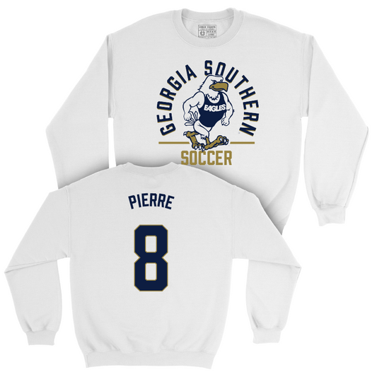 Georgia Southern Men's Soccer White Classic Crew - Kevin Pierre Youth Small