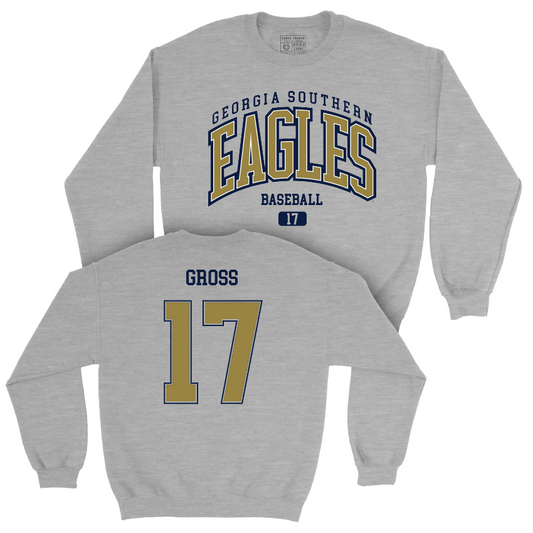 Georgia Southern Baseball Sport Grey Arch Crew - Mitchell Gross Youth Small