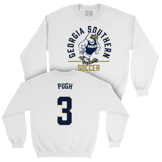 Georgia Southern Women's Soccer White Classic Crew - Meredith Pugh Youth Small