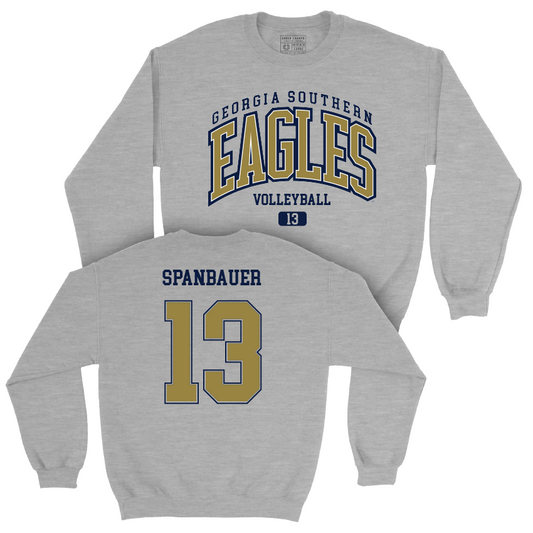 Georgia Southern Women's Volleyball Sport Grey Arch Crew - Paige Spanbauer Youth Small