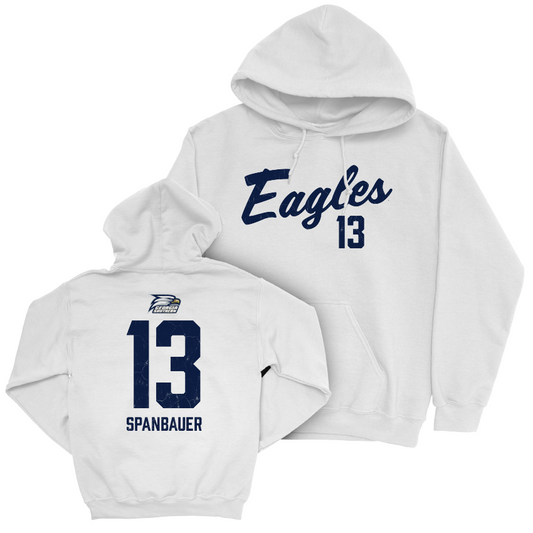Georgia Southern Women's Volleyball White Script Hoodie - Paige Spanbauer Youth Small