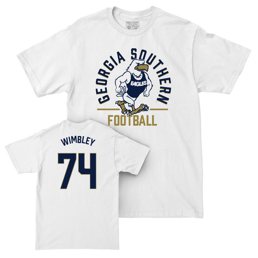 Georgia Southern Football White Classic Comfort Colors Tee - Pichon Wimbley Youth Small