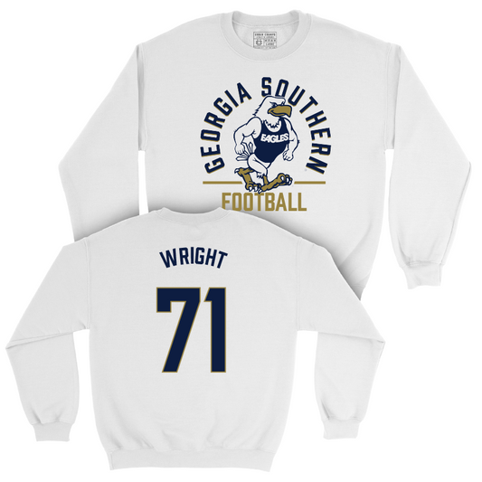 Georgia Southern Football White Classic Crew - Robert Wright Youth Small