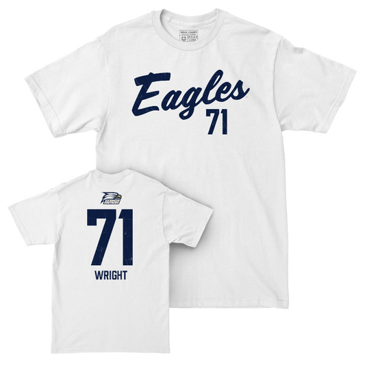 Georgia Southern Football White Script Comfort Colors Tee - Robert Wright Youth Small