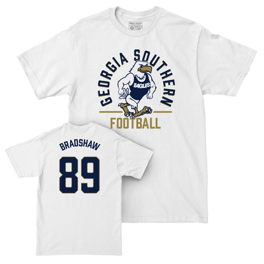 Georgia Southern Football White Classic Comfort Colors Tee - Taylor Bradshaw Youth Small