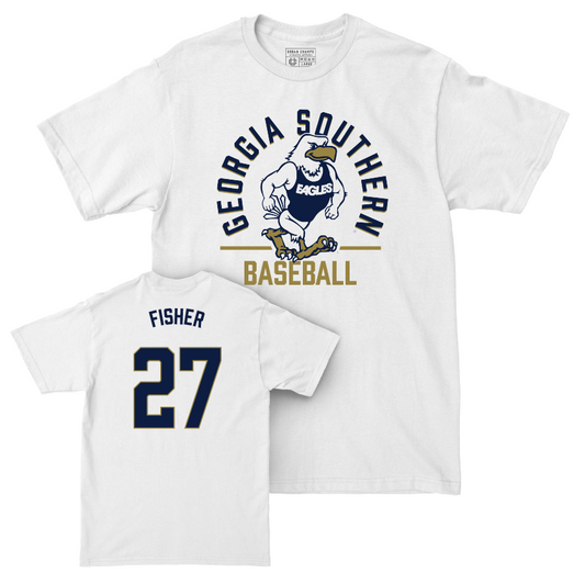 Georgia Southern Baseball White Classic Comfort Colors Tee - Ty Fisher Youth Small