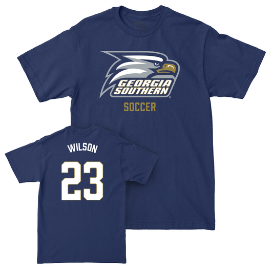 Georgia Southern Men's Soccer Navy Staple Tee - Ty Wilson Youth Small