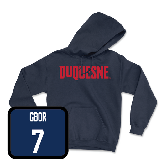 Duquesne Football Navy Duquesne Hoodie - Dayvia Gbor