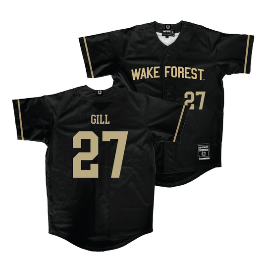 Wake Forest Baseball Black Jersey - Cameron Gill | #27
