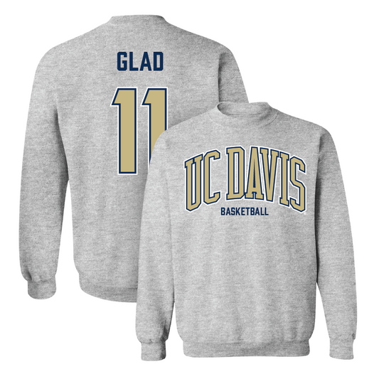 UC Davis Women's Basketball Sport Grey Arch Crew - Clara Glad