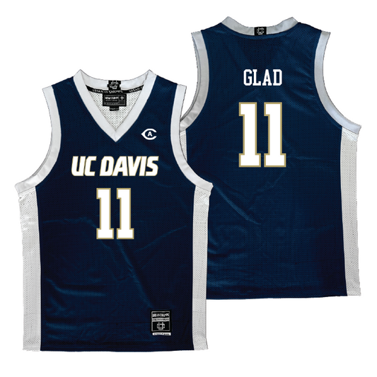 UC Davis Women's Basketball Navy Jersey - Clara Glad  | #11