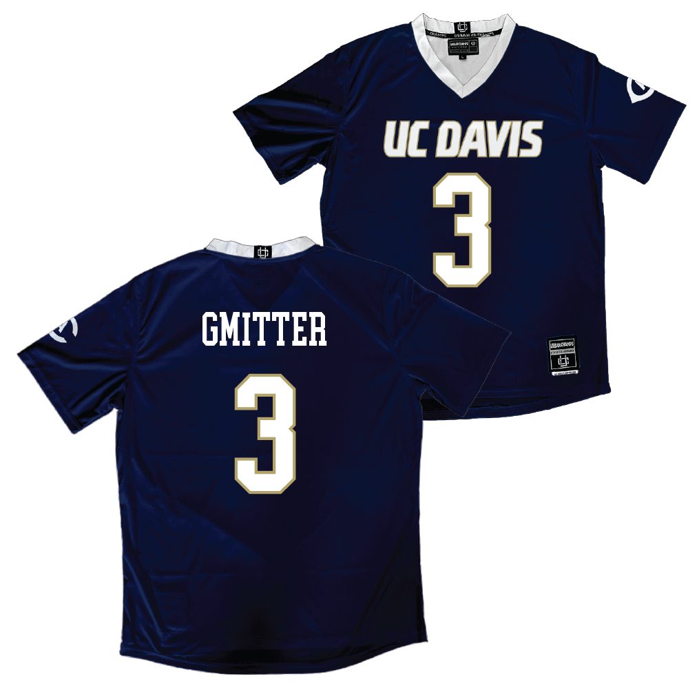 UC Davis Women's Navy Soccer Jersey - Madelyn Gmitter | #3