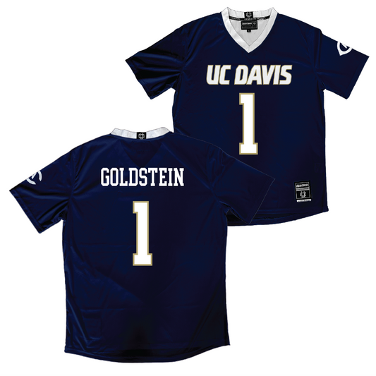 UC Davis Women's Navy Soccer Jersey - Caeley Goldstein | #1