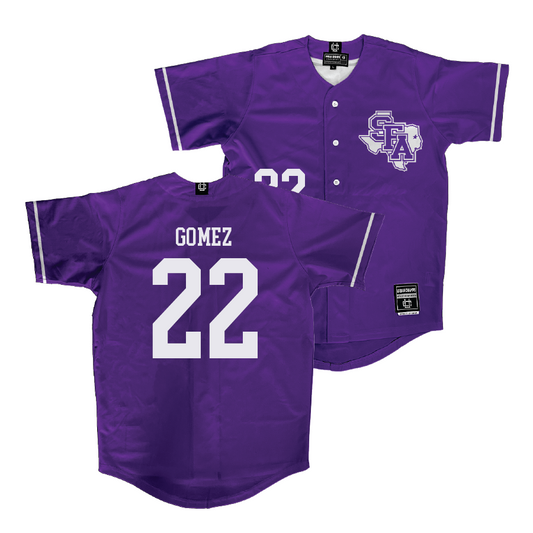 SFA Baseball Purple Jersey - Alexander Gomez | #22
