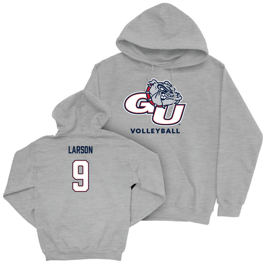 Gonzaga Women's Volleyball Sport Grey Classic Hoodie - Autumn Larson Small