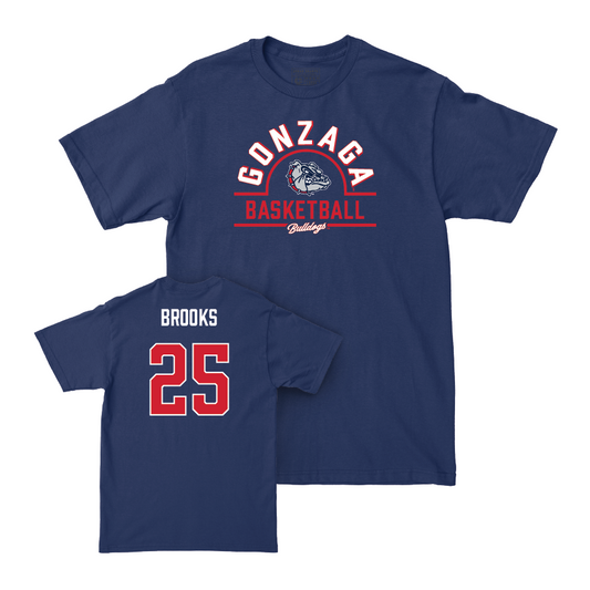 Gonzaga Men's Basketball Navy Arch Tee - Colby Brooks Small