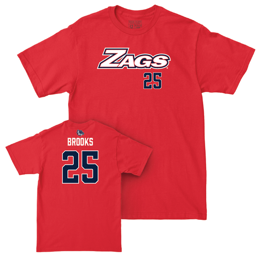 Gonzaga Men's Basketball Red Zags Tee - Colby Brooks Small