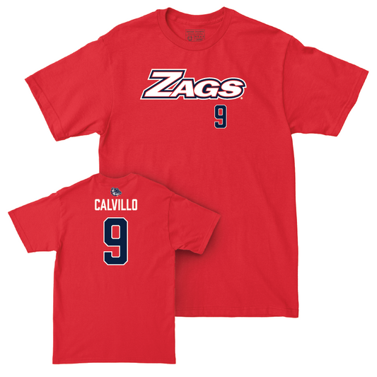 Gonzaga Baseball Red Zags Tee - Cameron Calvillo Small