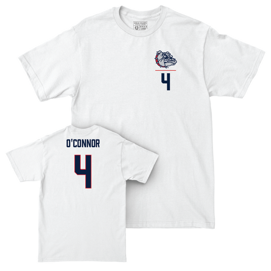 Gonzaga Women's Basketball White Logo Comfort Colors Tee - Claire O’Connor Small