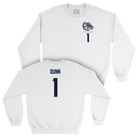 Gonzaga Baseball White Logo Crew - Hank Dunn Small