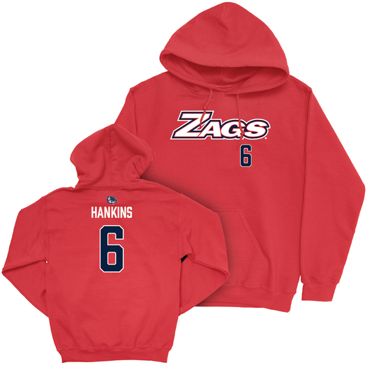 Gonzaga Baseball Red Zags Hoodie - Josh Hankins Small