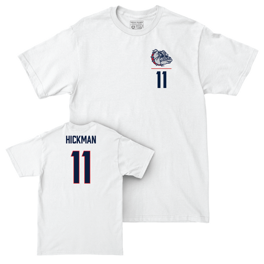 Gonzaga Men's Basketball White Logo Comfort Colors Tee - Nolan Hickman Small