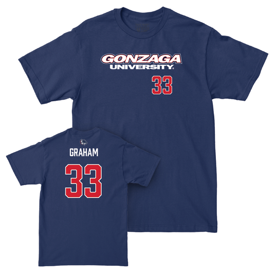 Gonzaga Baseball Navy Wordmark Tee - Payton Graham Small