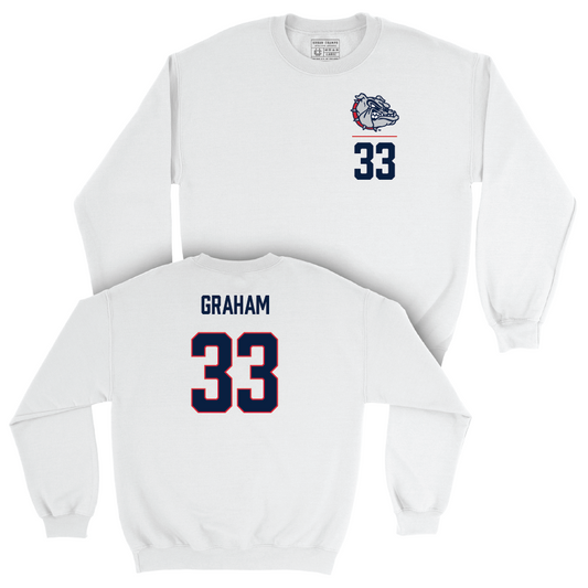 Gonzaga Baseball White Logo Crew - Payton Graham Small