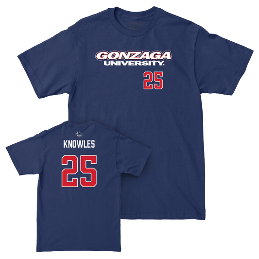 Gonzaga Baseball Navy Wordmark Tee - Payton Knowles Small