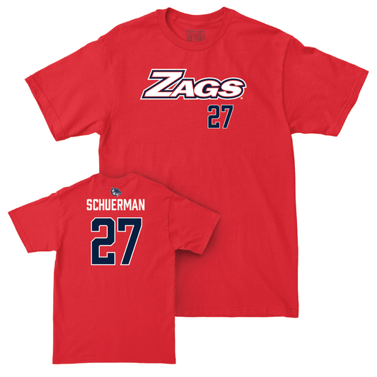Gonzaga Baseball Red Zags Tee - Rece Schuerman Small
