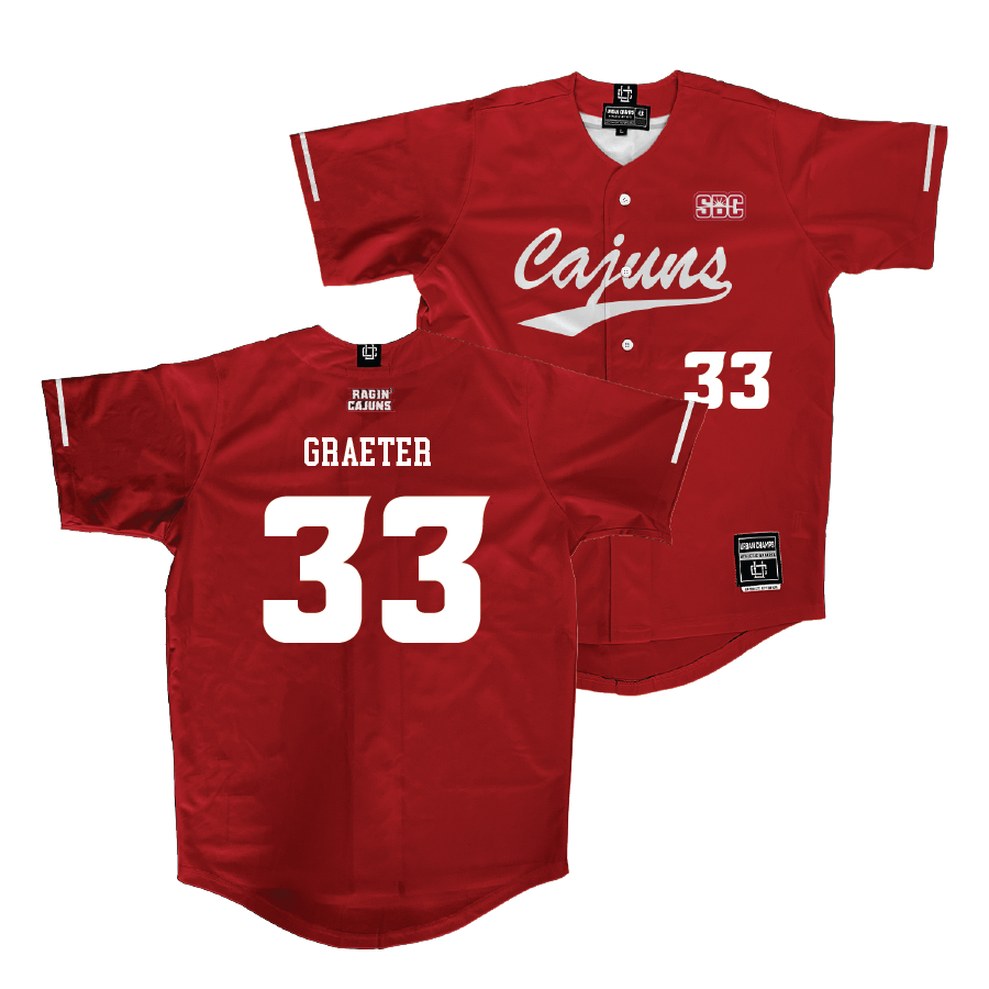 Louisiana Softball Vintage Red Jersey - Samantha Graeter | #33